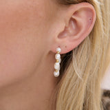 Pearl Beaded 18K Gold Plated Earrings