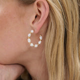 Pearl Beaded 18K Gold Plated Earrings