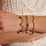 Eve Pearl Chain 18K Gold Plated Bracelet