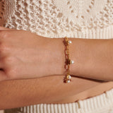 Eve Pearl Chain 18K Gold Plated Bracelet