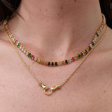 Rainbow Tennis 18K Gold Plated Necklace