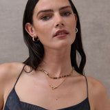 Rainbow Tennis 18K Gold Plated Necklace
