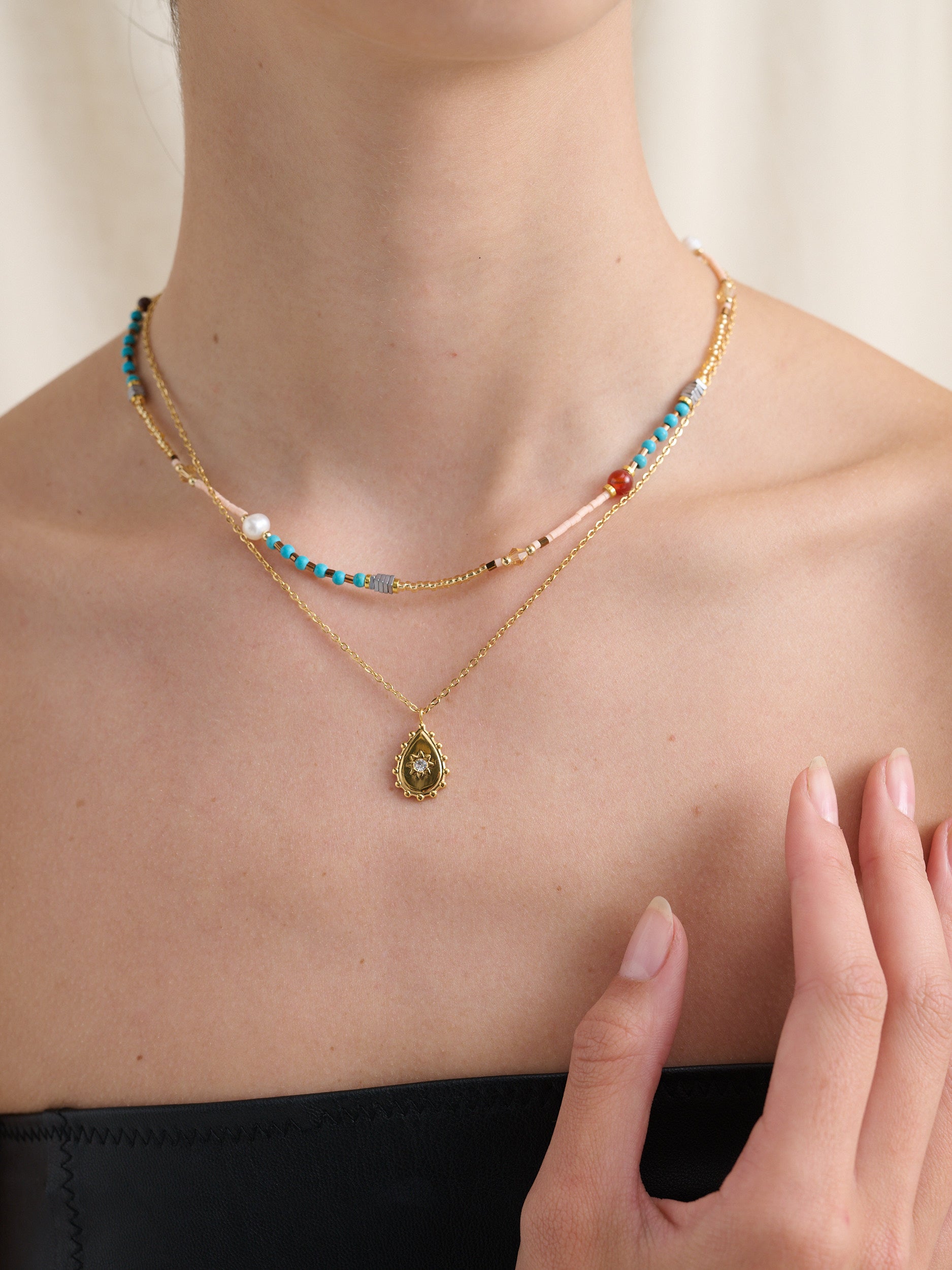 Moi Droplet 18K Gold Plated Necklace