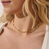 Paperclip Chain 18K Gold Plated Necklace