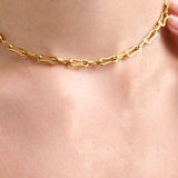 Paperclip Chain 18K Gold Plated Necklace