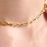 Paperclip Chain 18K Gold Plated Necklace