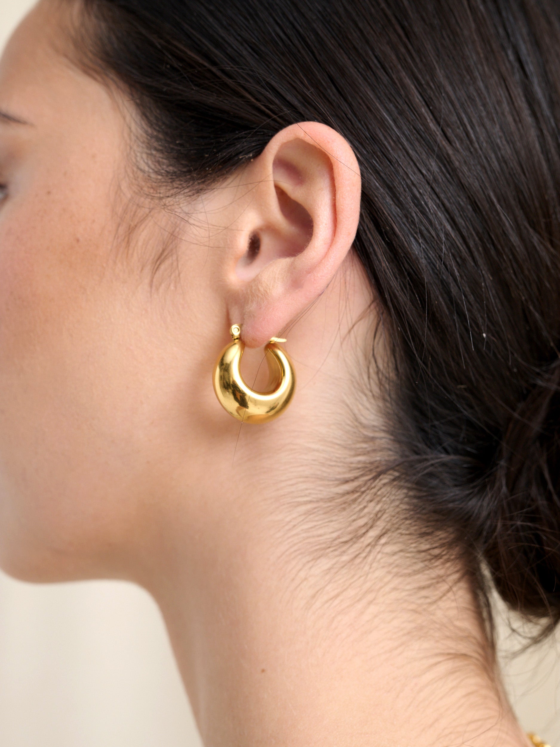 Forte Hoop 18K Gold Plated Earrings