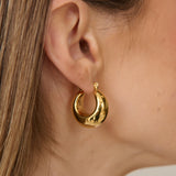 Forte Hoop 18K Gold Plated Earrings