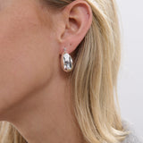 Forte Hoop Sterling Silver Plated Earrings