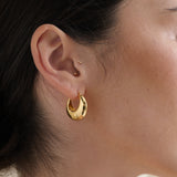 Porte Hoop 18K Gold Plated Earrings
