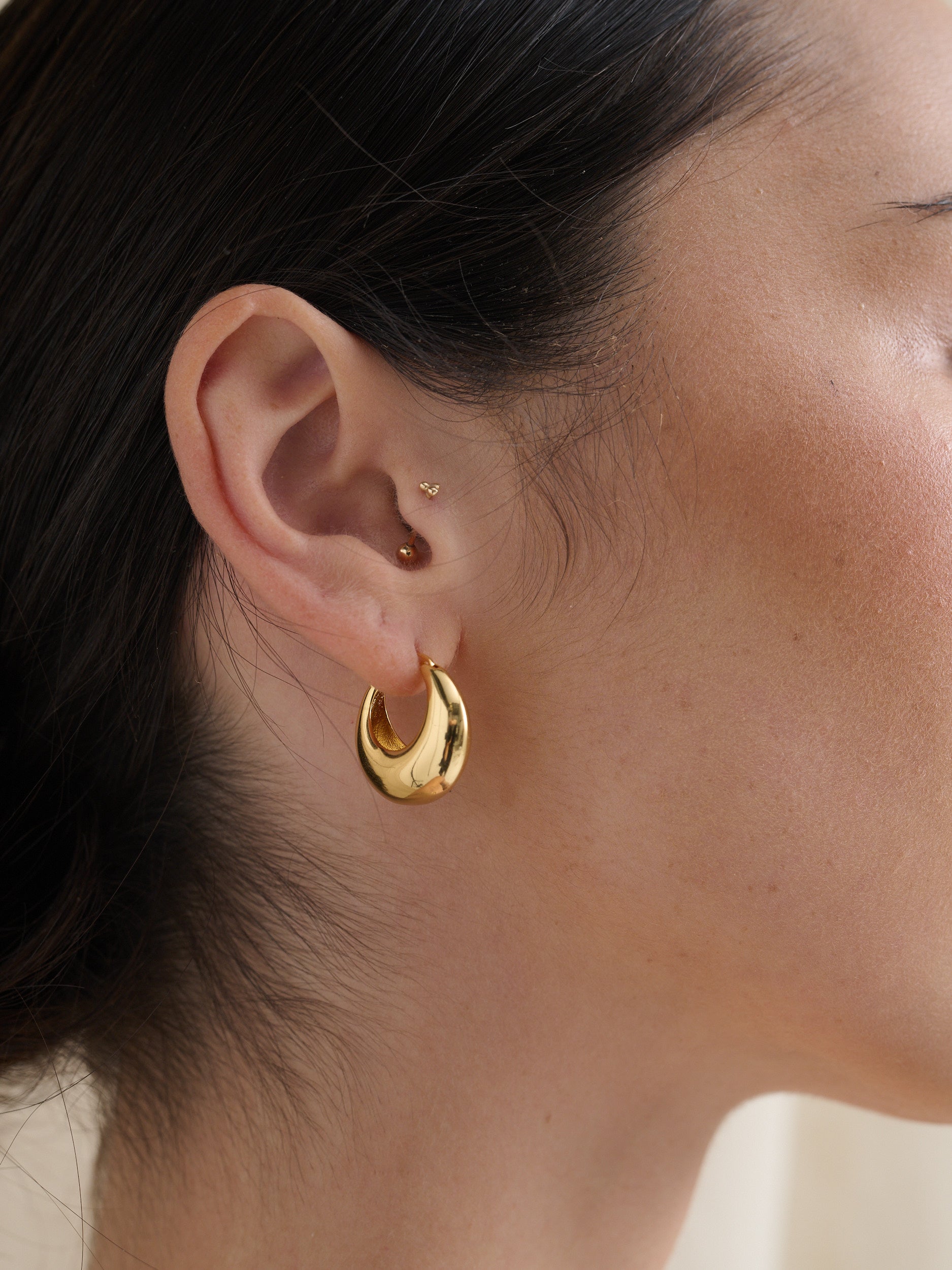 Porte Hoop 18K Gold Plated Earrings