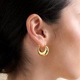 Porte Hoop 18K Gold Plated Earrings