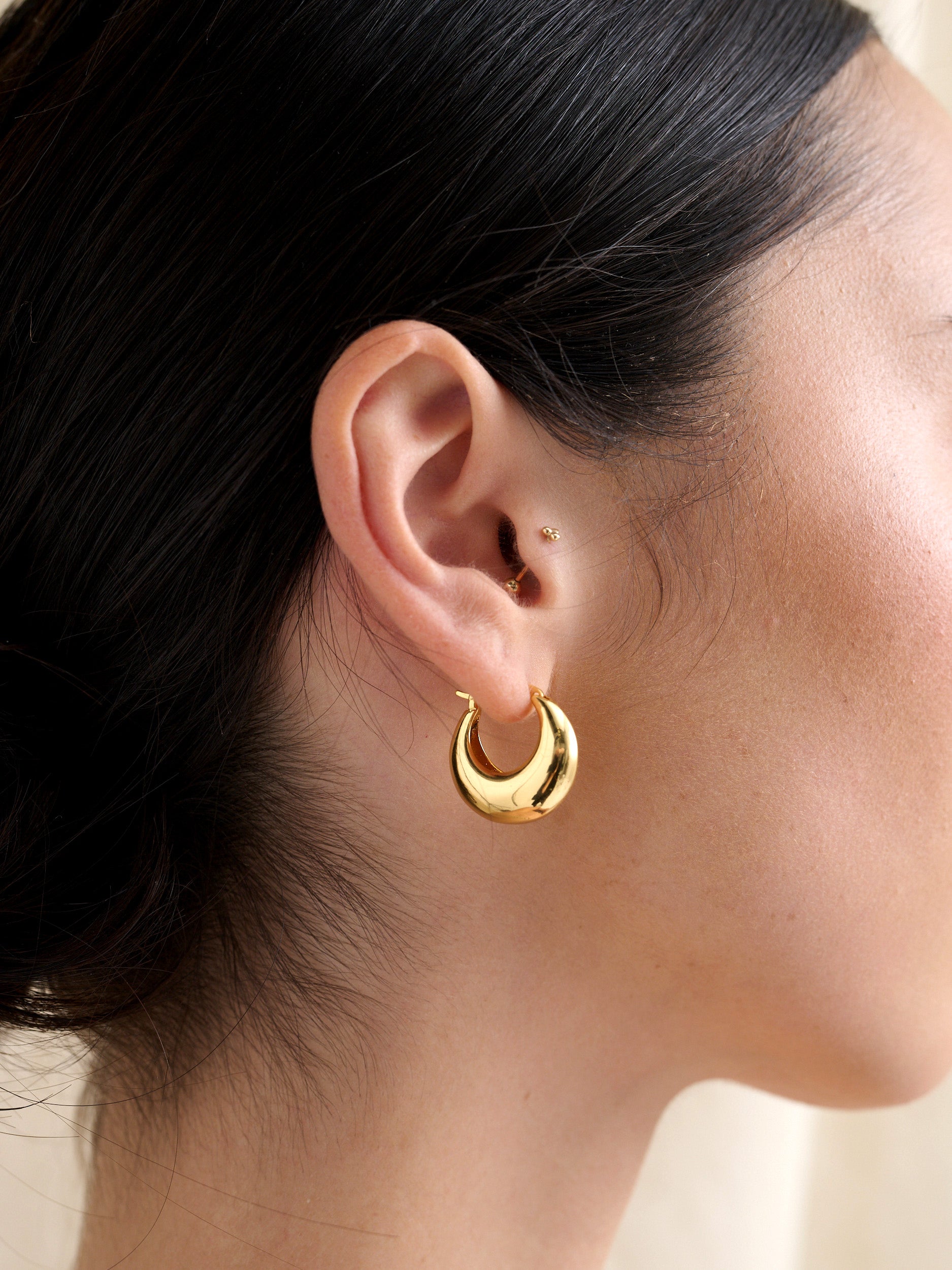 Porte Hoop 18K Gold Plated Earrings