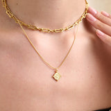 Paperclip Chain 18K Gold Plated Necklace