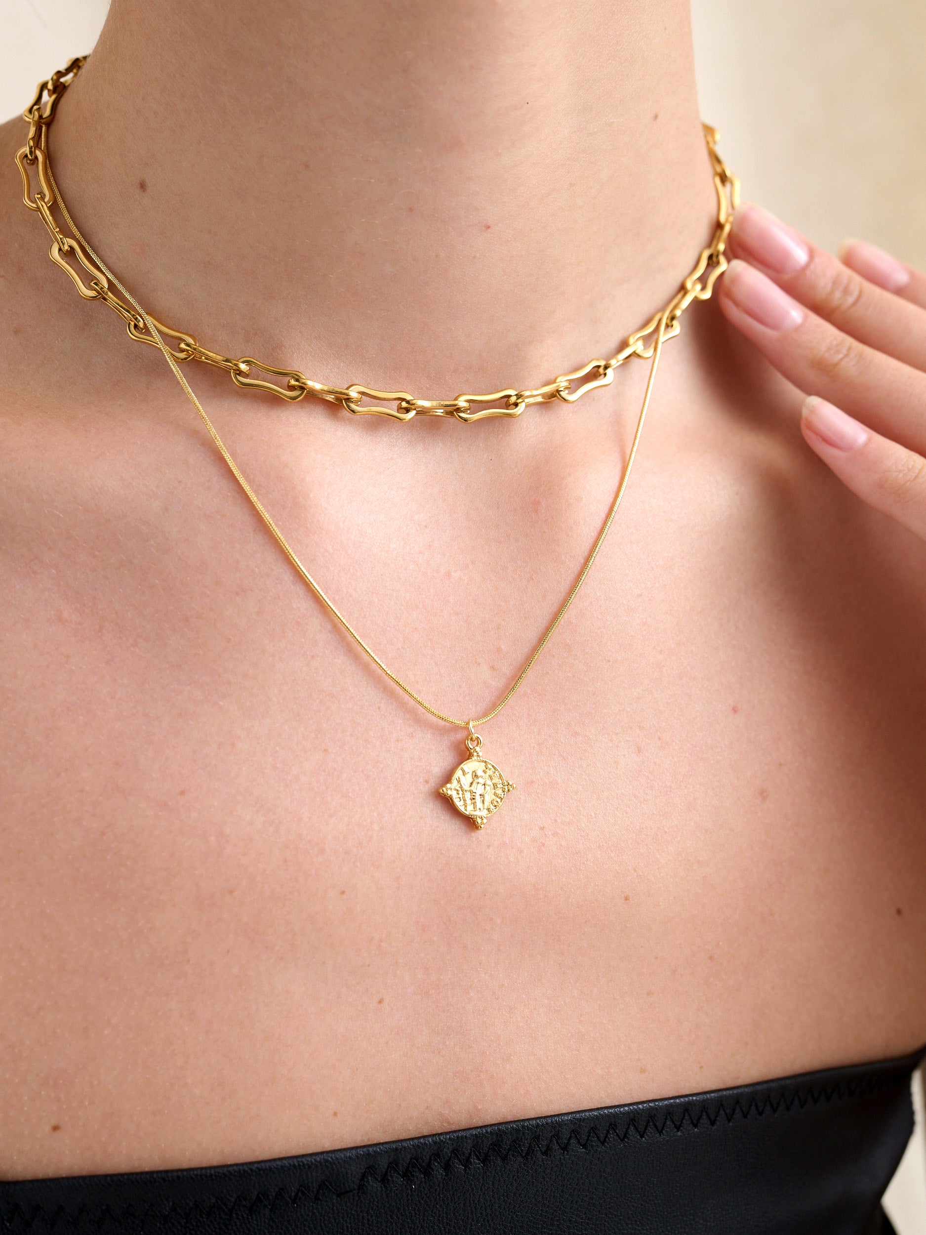 Paperclip Chain 18K Gold Plated Necklace