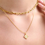Paperclip Chain 18K Gold Plated Necklace