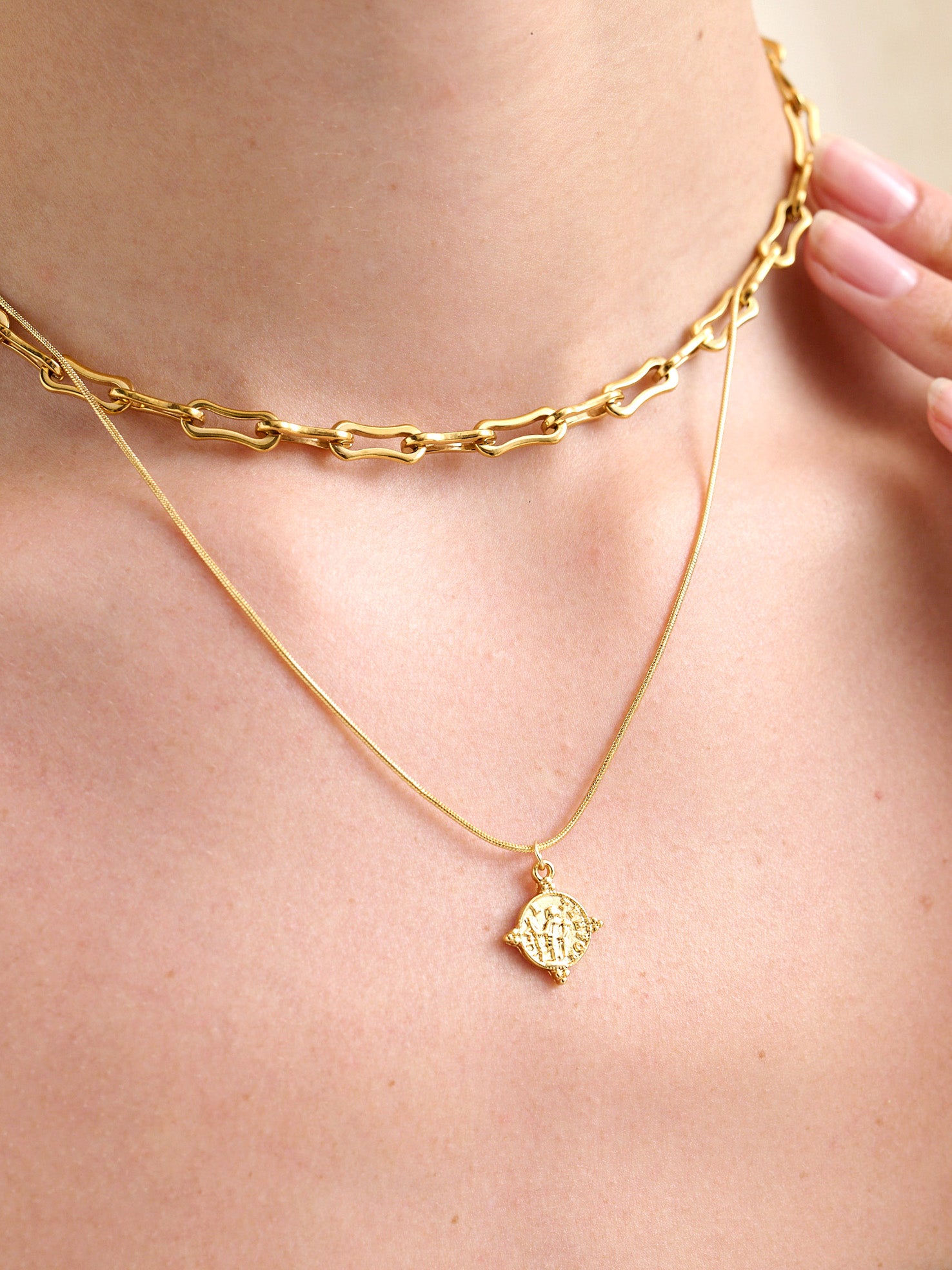 Paperclip Chain 18K Gold Plated Necklace