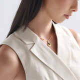 Tiger Eye 18K Gold Plated Necklace