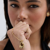Tiger Eye 18K Gold Plated Necklace