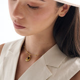 Tiger Eye 18K Gold Plated Necklace