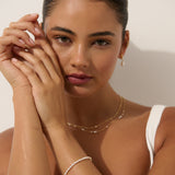 Dainty Freshwater Pearl 18K Gold Plated Bracelet