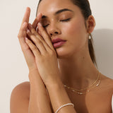 Mini Pearl Layered 18K Gold Plated Necklace