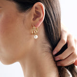 Leona Pearl 18K Gold Plated Earrings