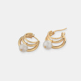 Leona Pearl 18K Gold Plated Earrings
