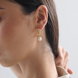 Leona Pearl 18K Gold Plated Earrings
