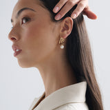 Leona Pearl 18K Gold Plated Earrings
