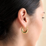 Linda Hoop 18K Gold Plated Earrings