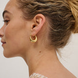 Linda Hoop 18K Gold Plated Earrings