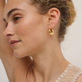 Linda Hoop 18K Gold Plated Earrings