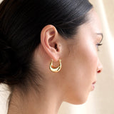 Linda Hoop 18K Gold Plated Earrings