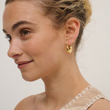 Linda Hoop 18K Gold Plated Earrings