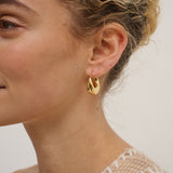 Linda Hoop 18K Gold Plated Earrings