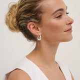 Linda Hoop Sterling Silver Plated Earrings