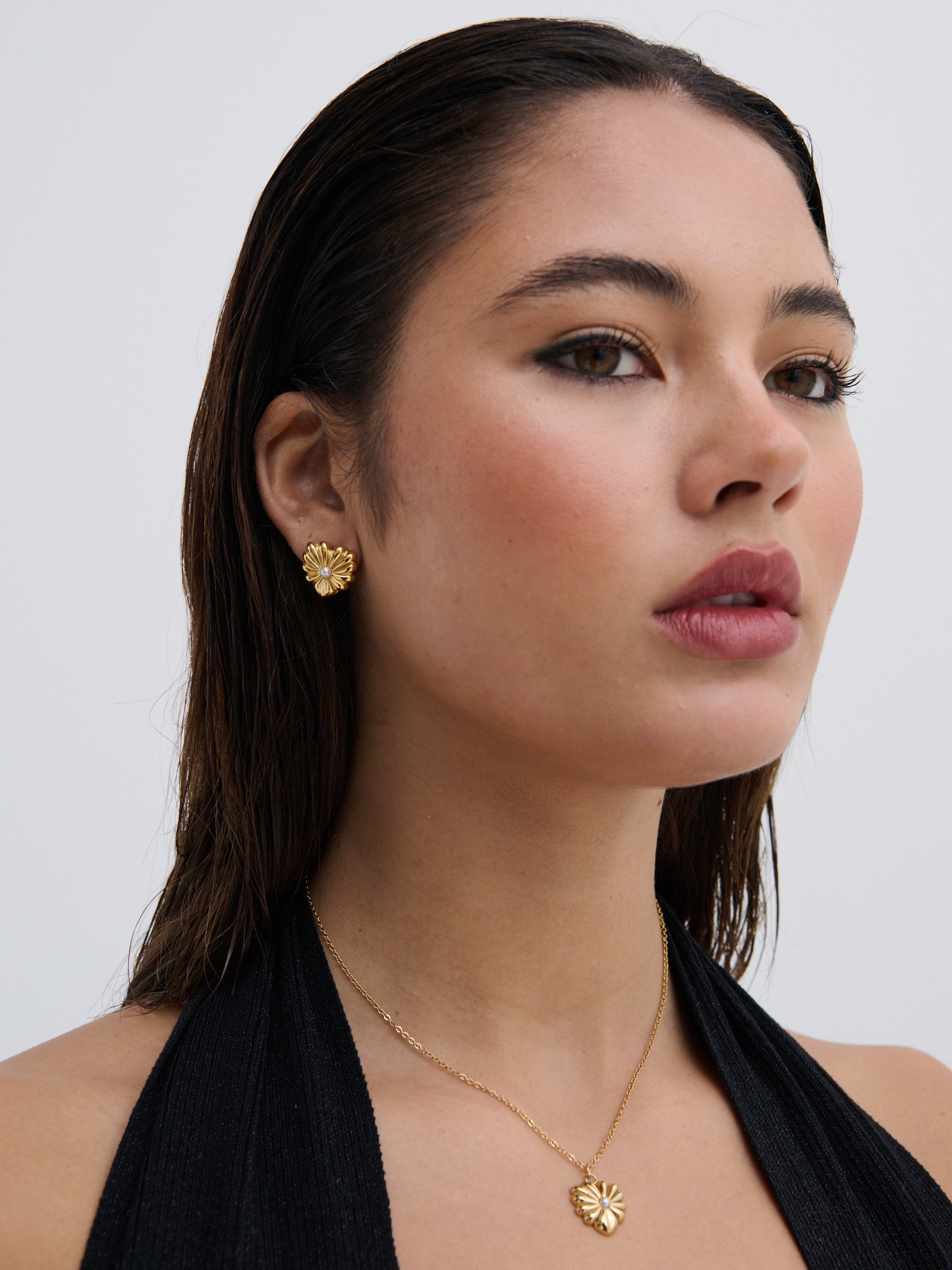 Brie Pearl 18K Gold Plated Earrings