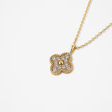 Clover Embellished 18K Gold Plated Necklace