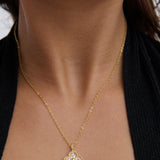 Clover Embellished 18K Gold Plated Necklace