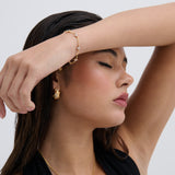 Dainty Clover Embellished 18K Gold Plated Bracelet