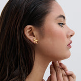 Bow Stud 18K Gold Plated Earrings