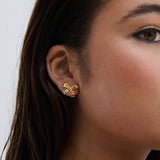 Bow Stud 18K Gold Plated Earrings