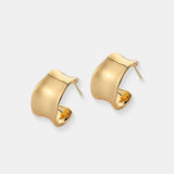 Eddy Flat Hoops 18K Gold Plated Earrings