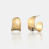 Eddy Flat Hoops 18K Gold Plated Earrings
