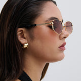 Eddy Flat Hoops 18K Gold Plated Earrings