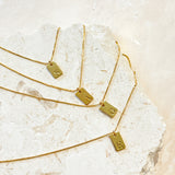 Tag Initial 18K Gold Plated Necklace (customise option)