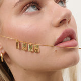 Tag Initial 18K Gold Plated Necklace (customise option)