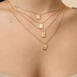 Tag Initial 18K Gold Plated Necklace (customise option)