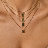 Tag Initial 18K Gold Plated Necklace (customise option)
